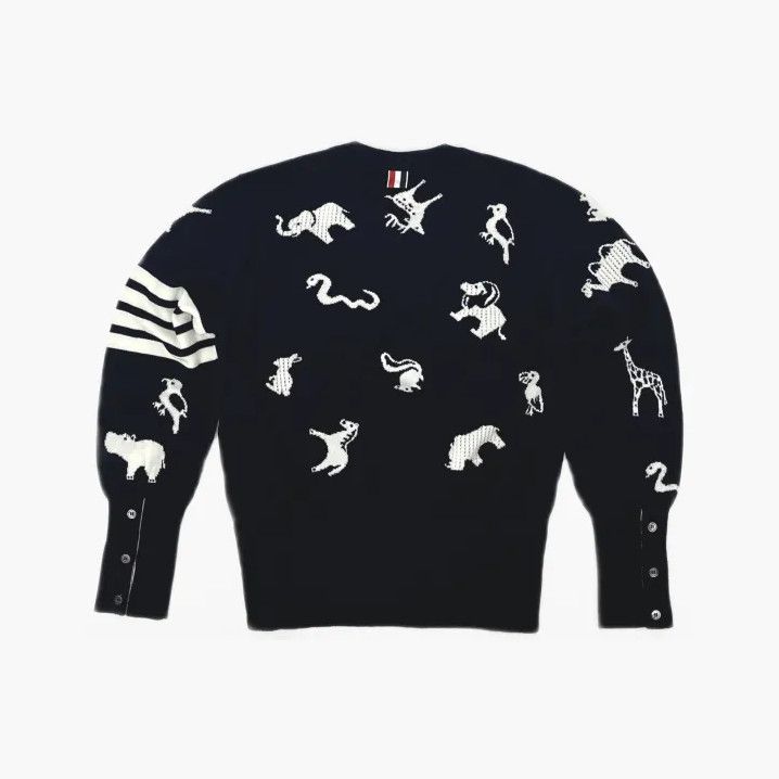 Thom Browne Thom Browne Navy Blue Animal Motif Sweater Size US M / EU 48-50 / 2 - 3 Thumbnail