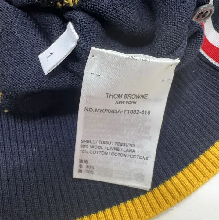 Thom Browne Thom Browne Navy Bee Embroidered Short Sleeve Polo Size US S / EU 44-46 / 1 - 6 Thumbnail