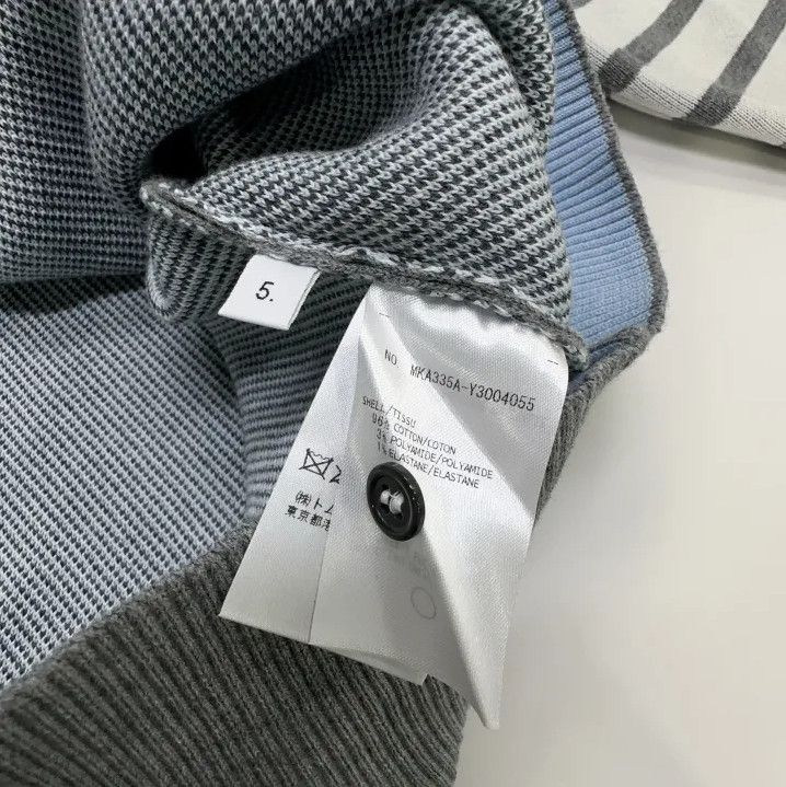 Thom Browne Thom Browne Gray Wave Graphic Knit Sweater Size US L / EU 52-54 / 3 - 6 Thumbnail