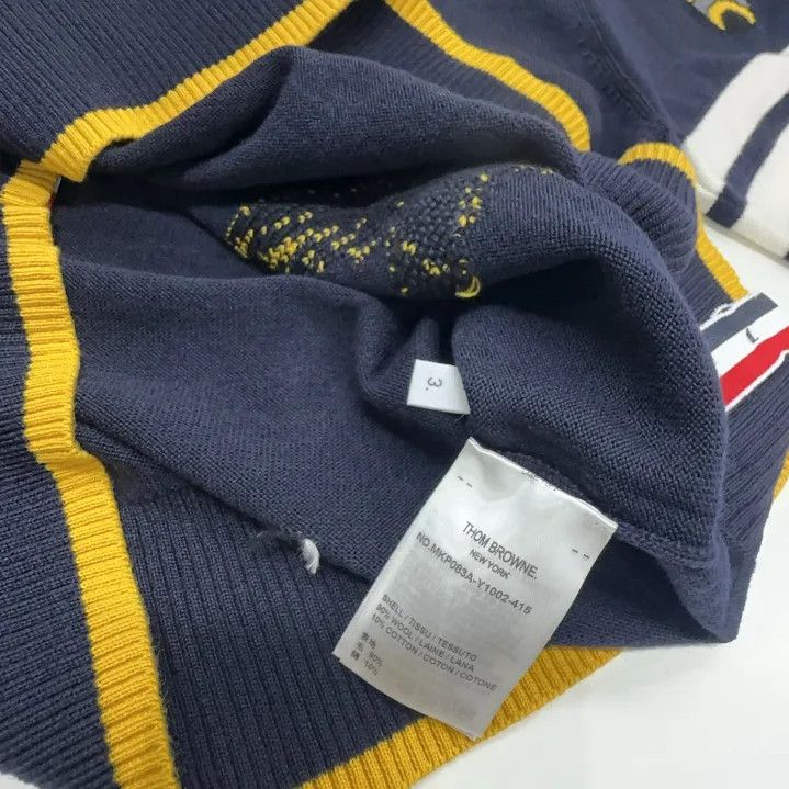 Thom Browne Thom Browne Navy Short-Sleeve Polo with Embroidery Size US M / EU 48-50 / 2 - 4 Thumbnail
