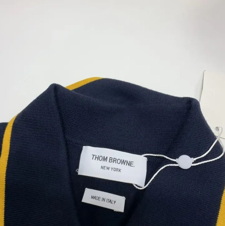 Thom Browne Thom Browne Navy Short-Sleeve Polo with Embroidery Size US M / EU 48-50 / 2 - 5 Thumbnail