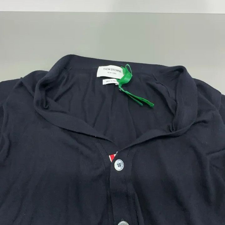 Thom Browne Thom Browne Classic V-Neck Cardigan in Blue Size US M / EU 48-50 / 2 - 7 Thumbnail