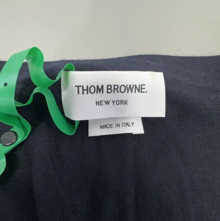 Thom Browne Thom Browne Classic V-Neck Cardigan in Blue Size US M / EU 48-50 / 2 - 4 Thumbnail