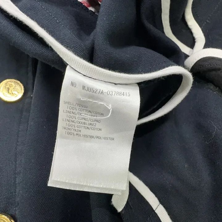 Thom Browne Thom Browne Navy Blue Sport Coat with Stripe Details Size US S / EU 44-46 / 1 - 6 Thumbnail