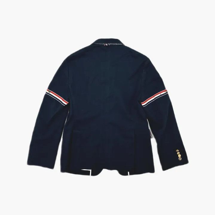 Thom Browne Thom Browne Navy Blue Sport Coat with Stripe Details Size US S / EU 44-46 / 1 - 3 Thumbnail