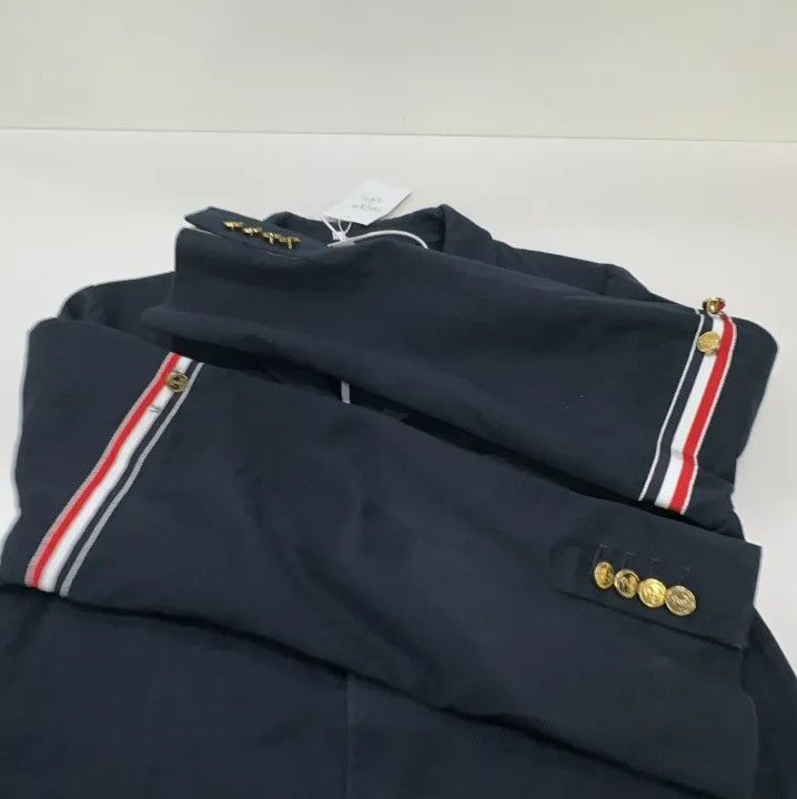 Thom Browne Thom Browne Navy Blue Sport Coat with Stripe Details Size US S / EU 44-46 / 1 - 10 Thumbnail