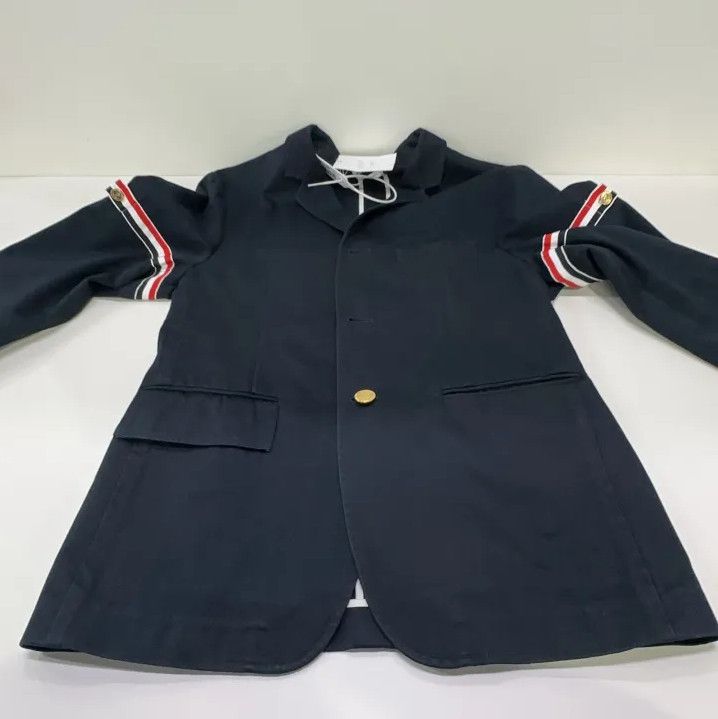 Thom Browne Thom Browne Navy Blue Sport Coat with Stripe Details Size US S / EU 44-46 / 1 - 12 Thumbnail