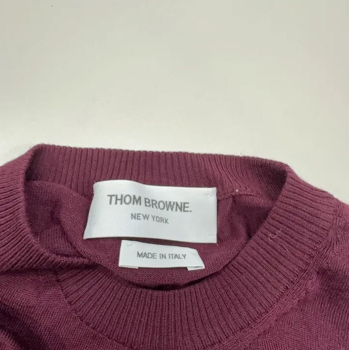 Thom Browne Thom Browne Red Long Sleeve Sweater for Men Size US S / EU 44-46 / 1 - 5 Thumbnail