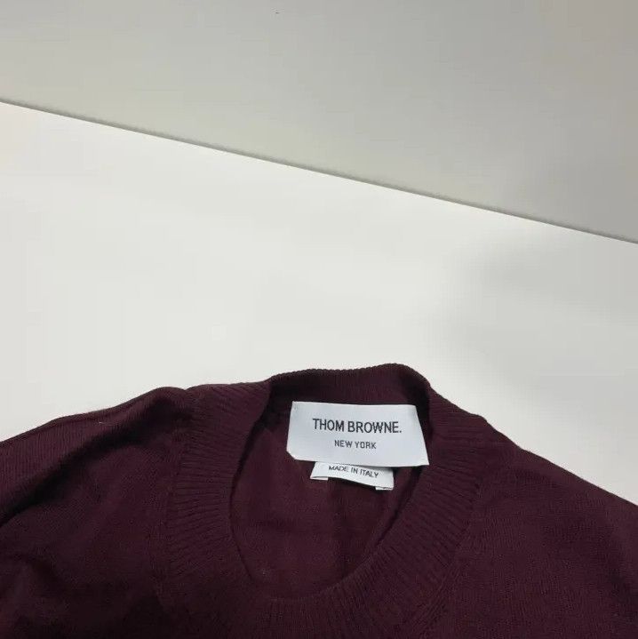 Thom Browne Thom Browne Red Long Sleeve Sweater for Men Size US S / EU 44-46 / 1 - 5 Thumbnail