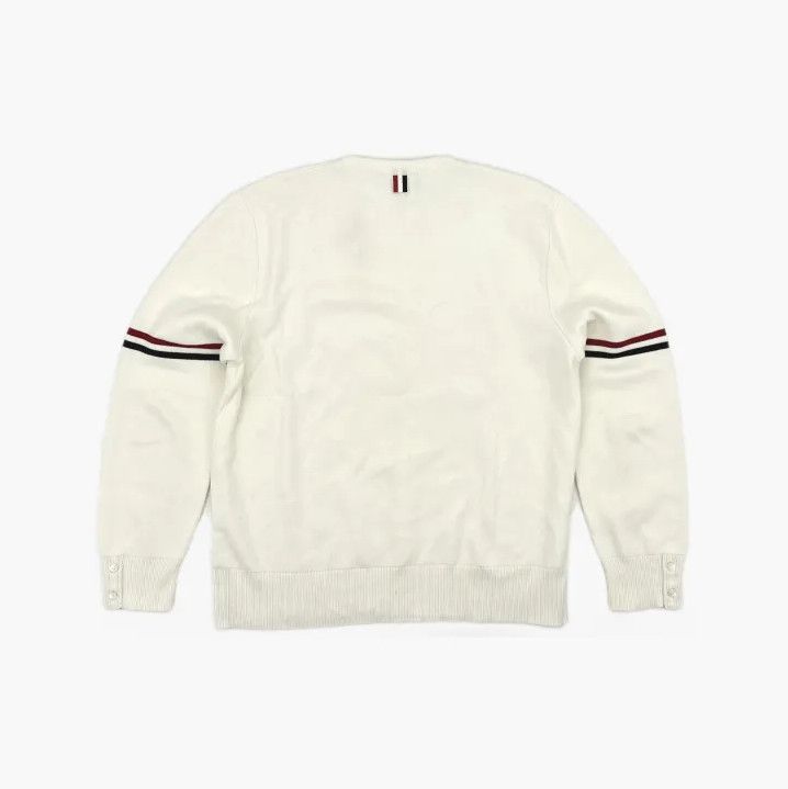 Thom Browne Thom Browne Classic Stripe White Knit Sweater Size US M / EU 48-50 / 2 - 3 Thumbnail