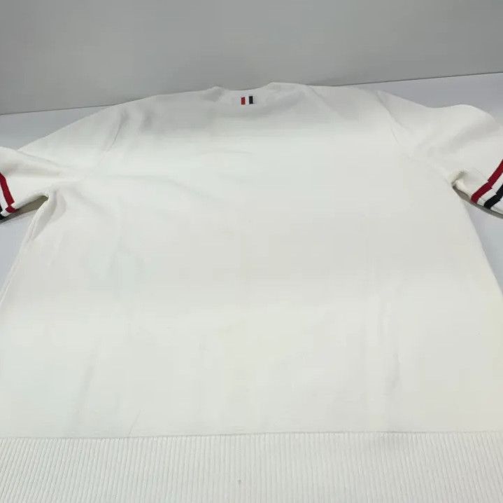 Thom Browne Thom Browne Classic Stripe White Knit Sweater Size US M / EU 48-50 / 2 - 13 Thumbnail