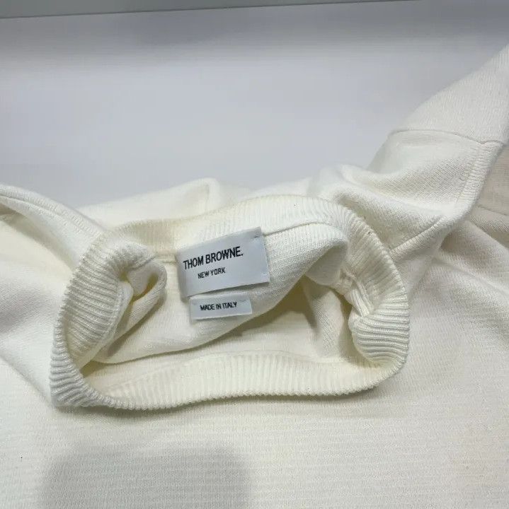 Thom Browne Thom Browne Classic Stripe White Knit Sweater Size US M / EU 48-50 / 2 - 5 Thumbnail
