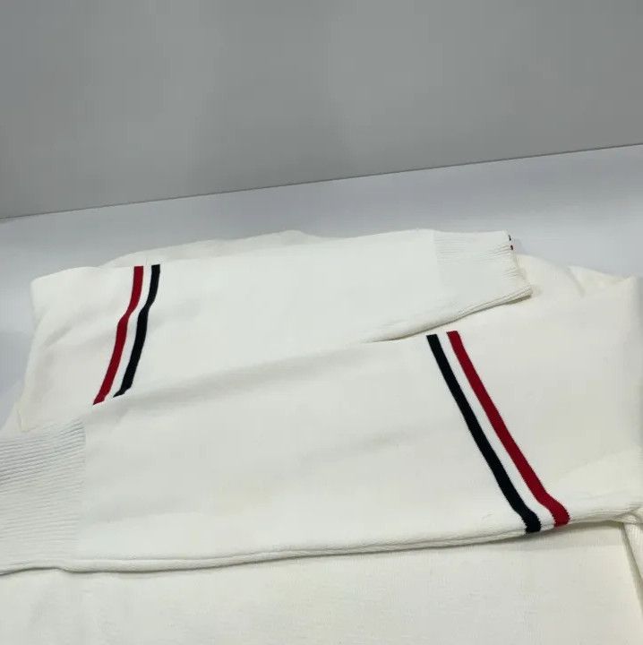 Thom Browne Thom Browne Classic Stripe White Knit Sweater Size US M / EU 48-50 / 2 - 12 Thumbnail