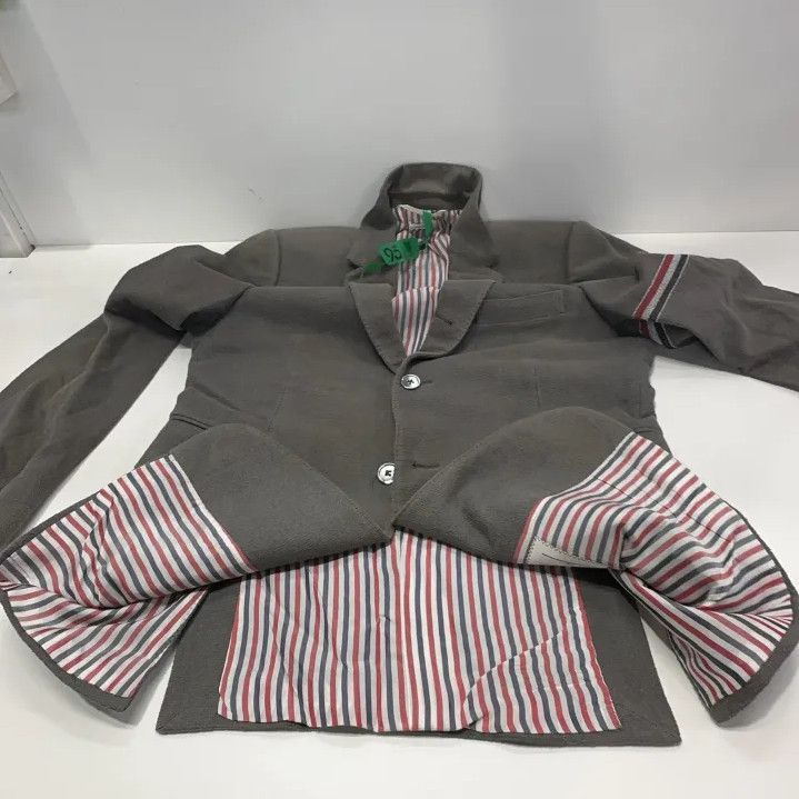Thom Browne Thom Browne Classic Grey Striped Blazer Size US S / EU 44-46 / 1 - 19 Thumbnail
