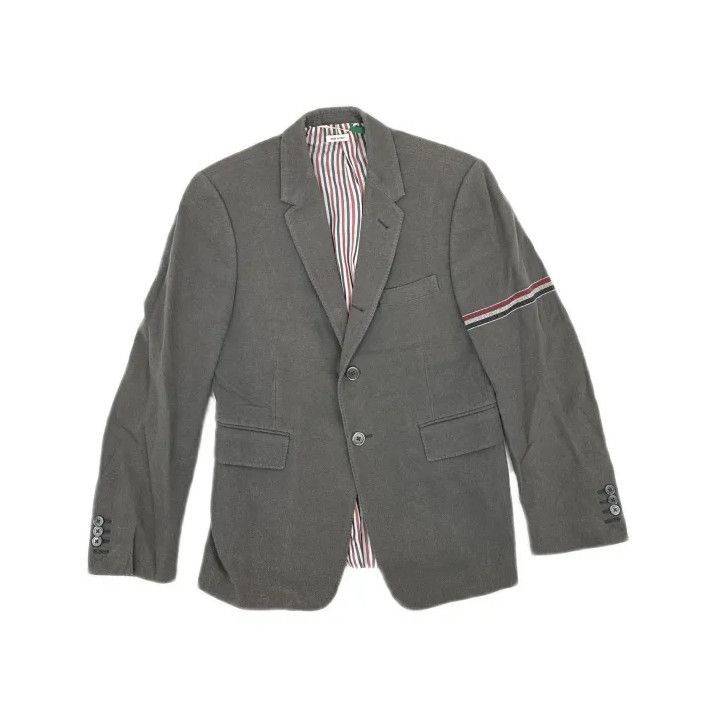 Thom Browne Thom Browne Classic Grey Striped Blazer Size US S / EU 44-46 / 1 - 2 Thumbnail