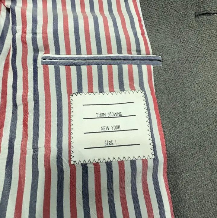 Thom Browne Thom Browne Classic Grey Striped Blazer Size US S / EU 44-46 / 1 - 7 Thumbnail