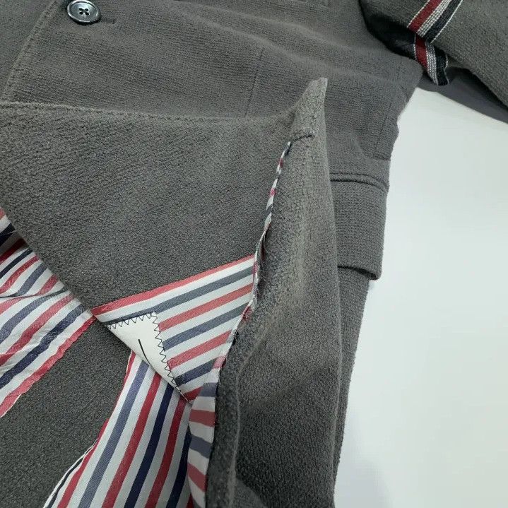 Thom Browne Thom Browne Classic Grey Striped Blazer Size US S / EU 44-46 / 1 - 15 Thumbnail
