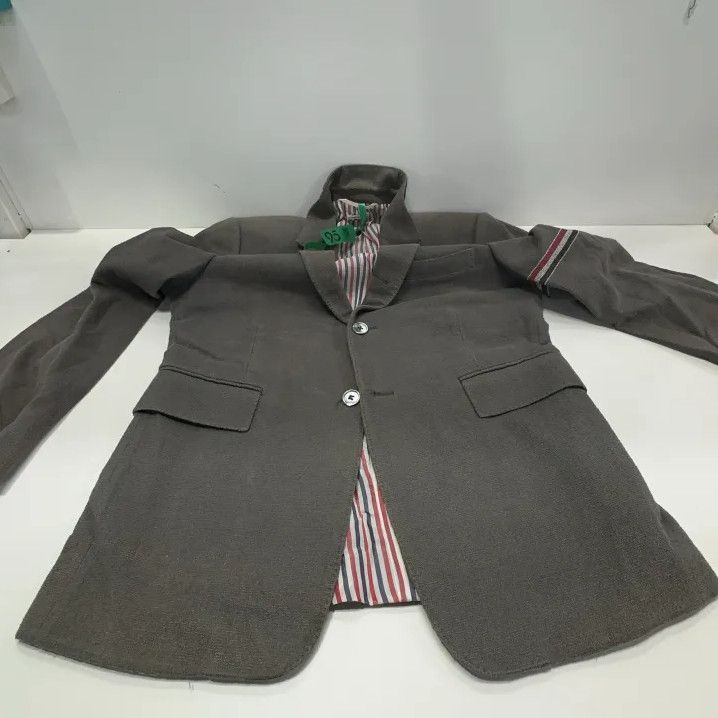 Thom Browne Thom Browne Classic Grey Striped Blazer Size US S / EU 44-46 / 1 - 18 Thumbnail