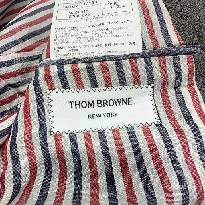 Thom Browne Thom Browne Classic Grey Striped Blazer Size US S / EU 44-46 / 1 - 8 Thumbnail
