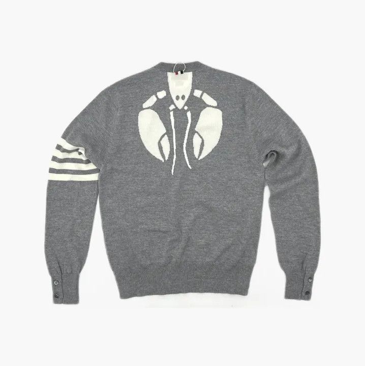 Thom Browne Thom Browne Grey Lobster Pattern Sweater Size US M / EU 48-50 / 2 - 3 Thumbnail