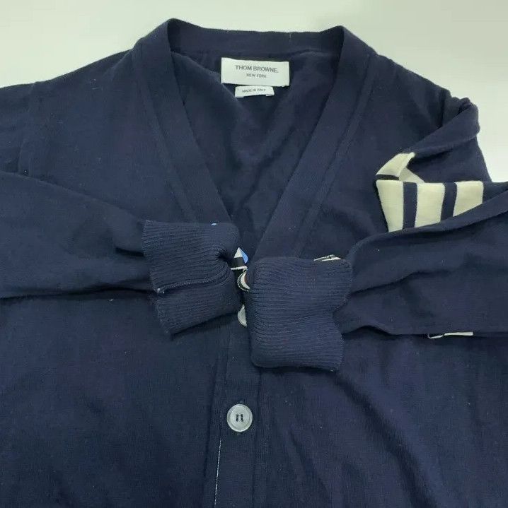 Thom Browne Thom Browne Classic Navy Blue Cardigan Size US S / EU 44-46 / 1 - 9 Thumbnail