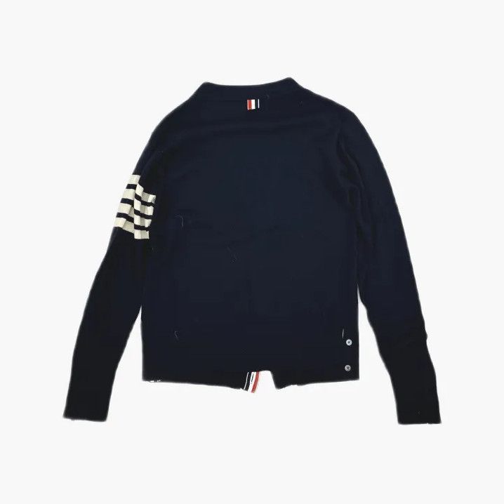 Thom Browne Thom Browne Classic V-Neck Cardigan in Blue Size US M / EU 48-50 / 2 - 3 Thumbnail