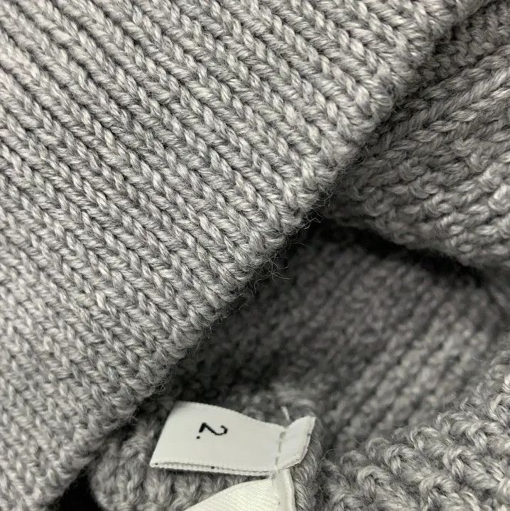 Thom Browne Thom Browne Gray V-Neck Button-Up Knit Sweater Size US S / EU 44-46 / 1 - 5 Thumbnail