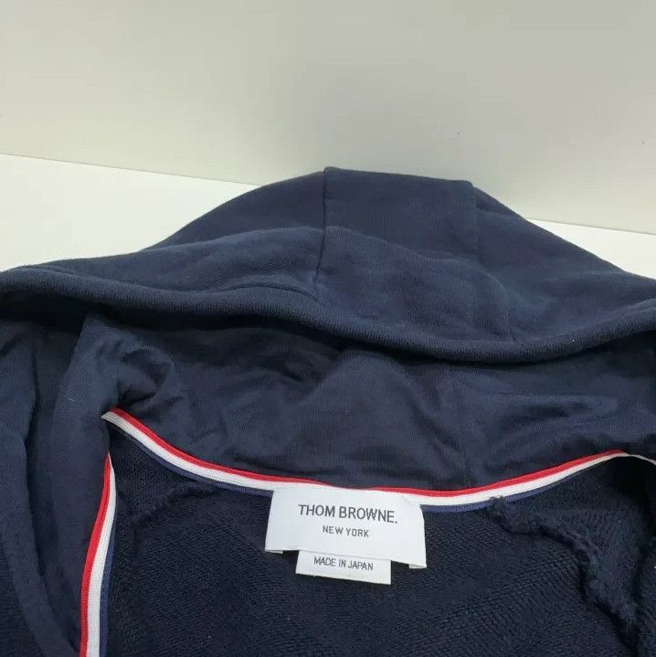Thom Browne Thom Browne Classic Stripe Zip Hoodie Size US XL / EU 56 / 4 - 4 Thumbnail