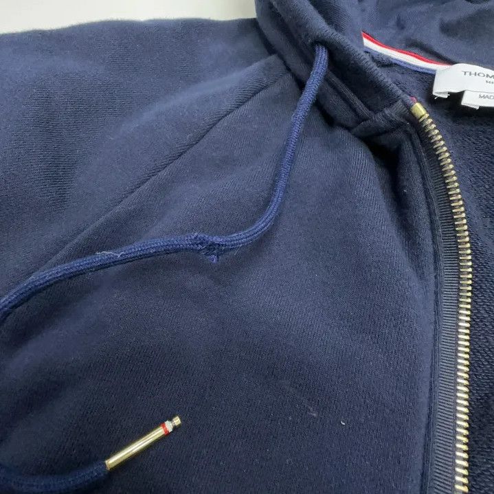 Thom Browne Thom Browne Classic Stripe Zip Hoodie Size US XL / EU 56 / 4 - 5 Thumbnail