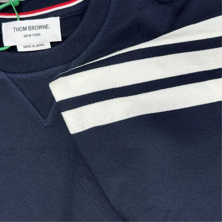 Thom Browne Thom Browne Classic Navy Crewneck Sweatshirt Size US M / EU 48-50 / 2 - 7 Thumbnail