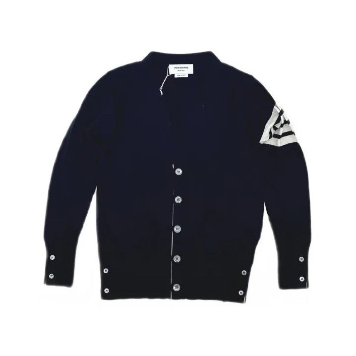 Thom Browne Thom Browne Classic V-Neck Cardigan in Blue Size US M / EU 48-50 / 2 - 2 Thumbnail
