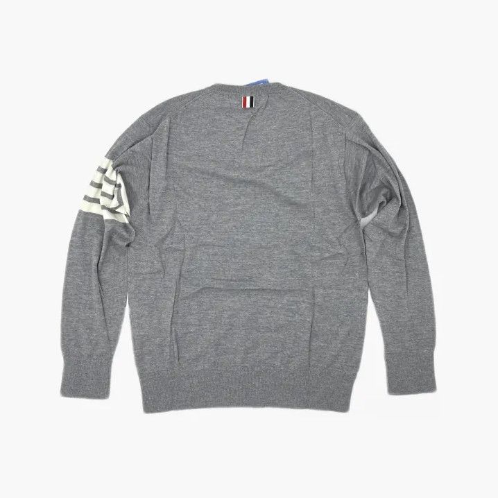 Thom Browne Thom Browne Gray Crew Neck Wool Sweater Size US M / EU 48-50 / 2 - 3 Thumbnail