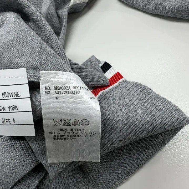 Thom Browne Thom Browne Gray Crew Neck Wool Sweater Size US M / EU 48-50 / 2 - 5 Thumbnail