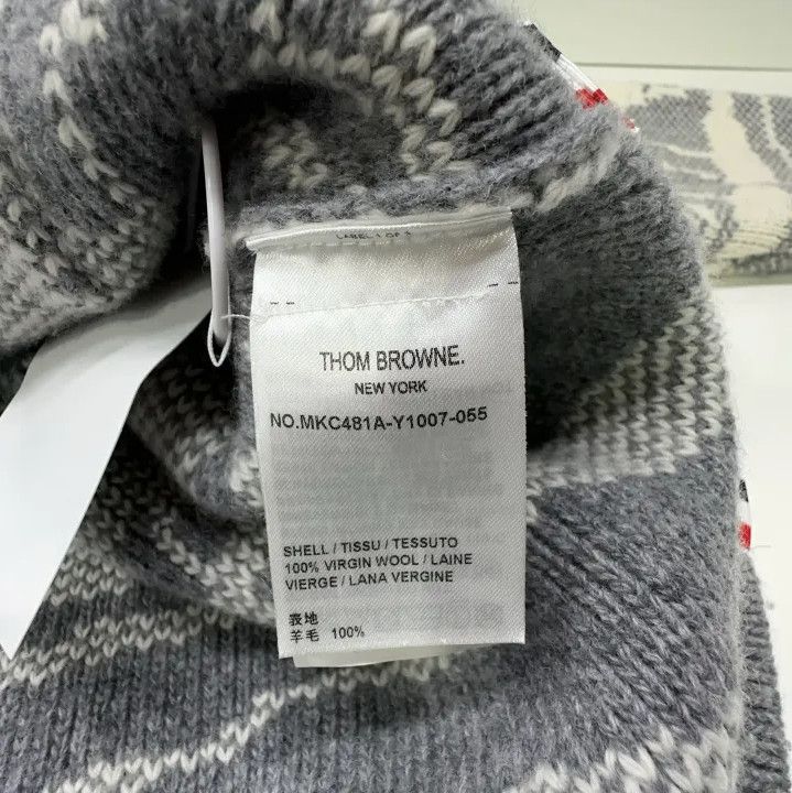 Thom Browne Thom Browne Geometric Pattern V-Neck Cardigan Size US M / EU 48-50 / 2 - 7 Thumbnail