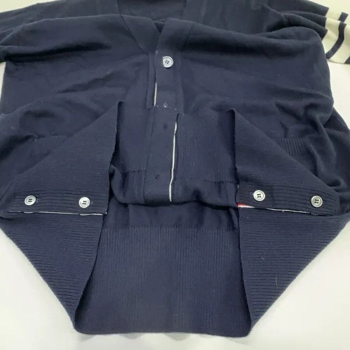 Thom Browne Thom Browne Classic Navy V-Neck Cardigan for All Size US M / EU 48-50 / 2 - 10 Thumbnail