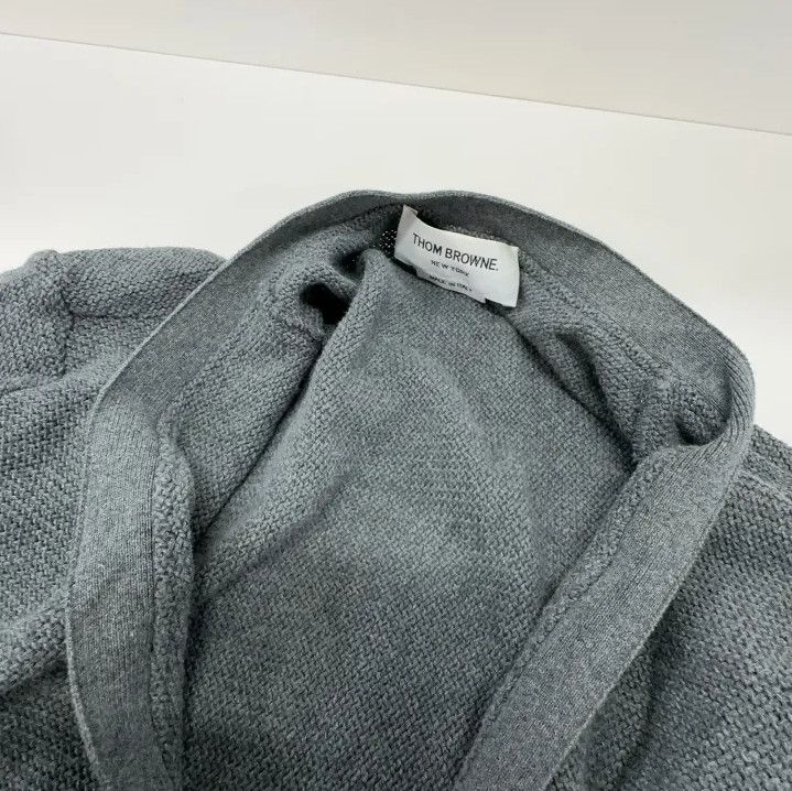 Thom Browne Thom Browne Gray Striped V-Neck Cardigan Size US S / EU 44-46 / 1 - 6 Thumbnail