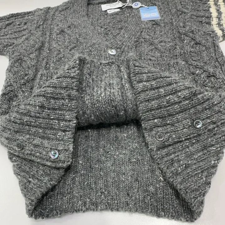 Thom Browne Thom Browne Classic Striped Wool Cardigan Size US M / EU 48-50 / 2 - 9 Thumbnail