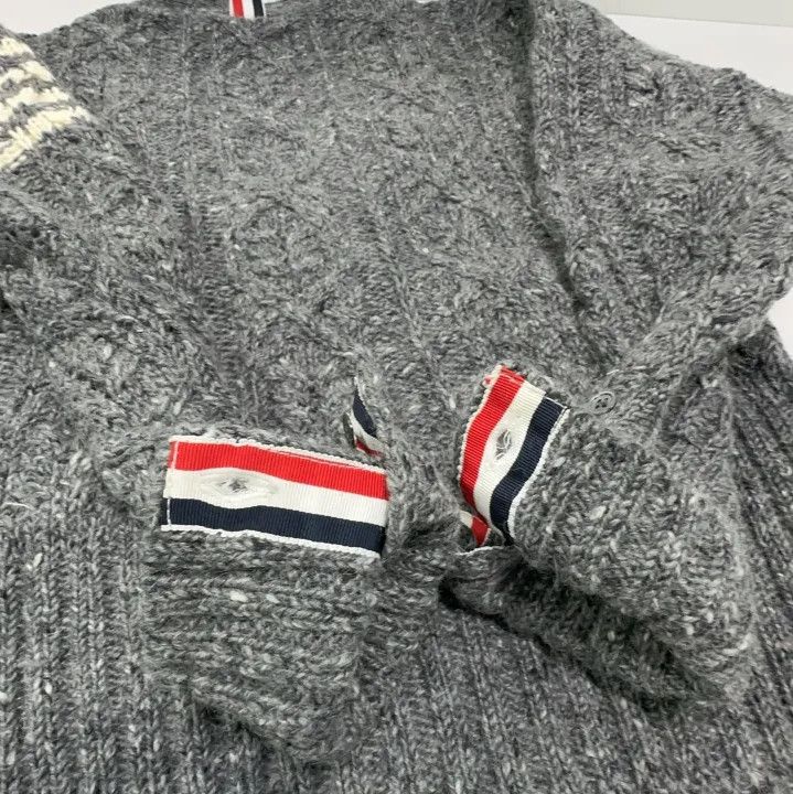 Thom Browne Thom Browne Classic Striped Wool Cardigan Size US M / EU 48-50 / 2 - 12 Thumbnail