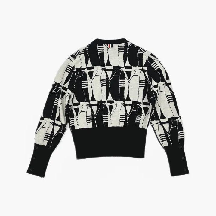 Thom Browne Thom Browne Black V-Neck Wool Sweater Size US M / EU 48-50 / 2 - 3 Thumbnail