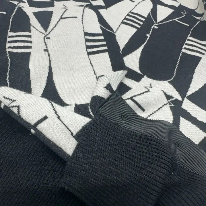 Thom Browne Thom Browne Black V-Neck Wool Sweater Size US M / EU 48-50 / 2 - 7 Thumbnail