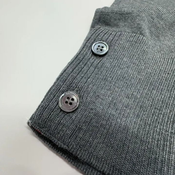 Thom Browne Thom Browne Gray Striped Long Sleeve Sweater Size US S / EU 44-46 / 1 - 7 Thumbnail