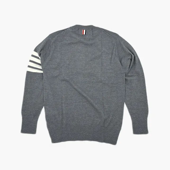 Thom Browne Thom Browne Gray Striped Long Sleeve Sweater Size US S / EU 44-46 / 1 - 3 Thumbnail