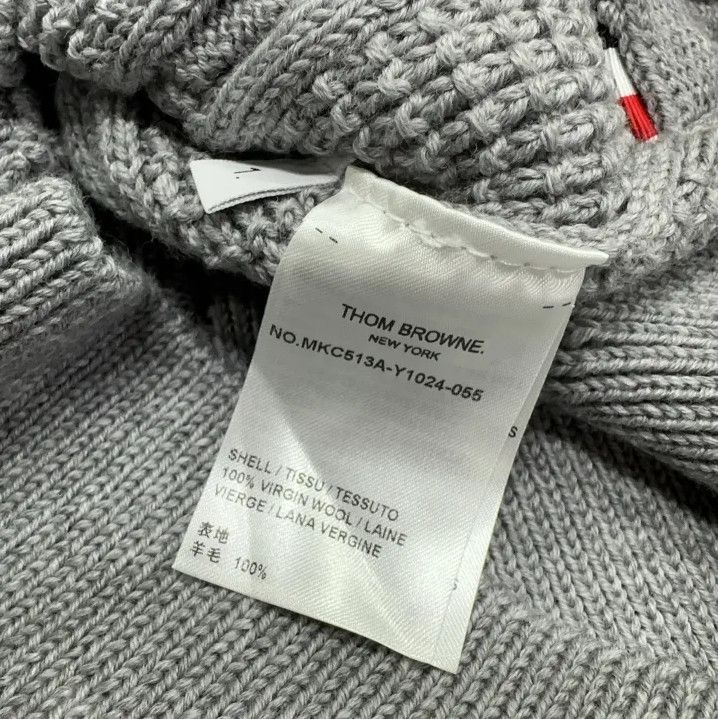 Thom Browne Thom Browne Gray V-Neck Button-Up Sweater Size US S / EU 44-46 / 1 - 4 Thumbnail