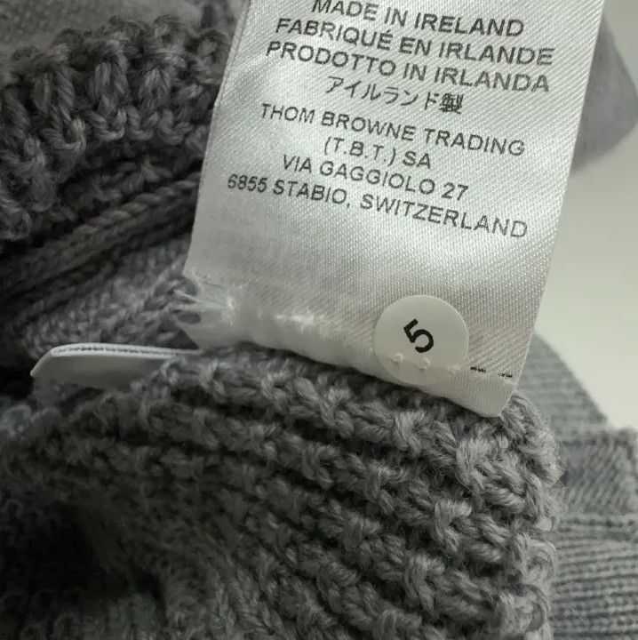 Thom Browne Thom Browne Gray V-Neck Button-Up Sweater Size US S / EU 44-46 / 1 - 7 Thumbnail