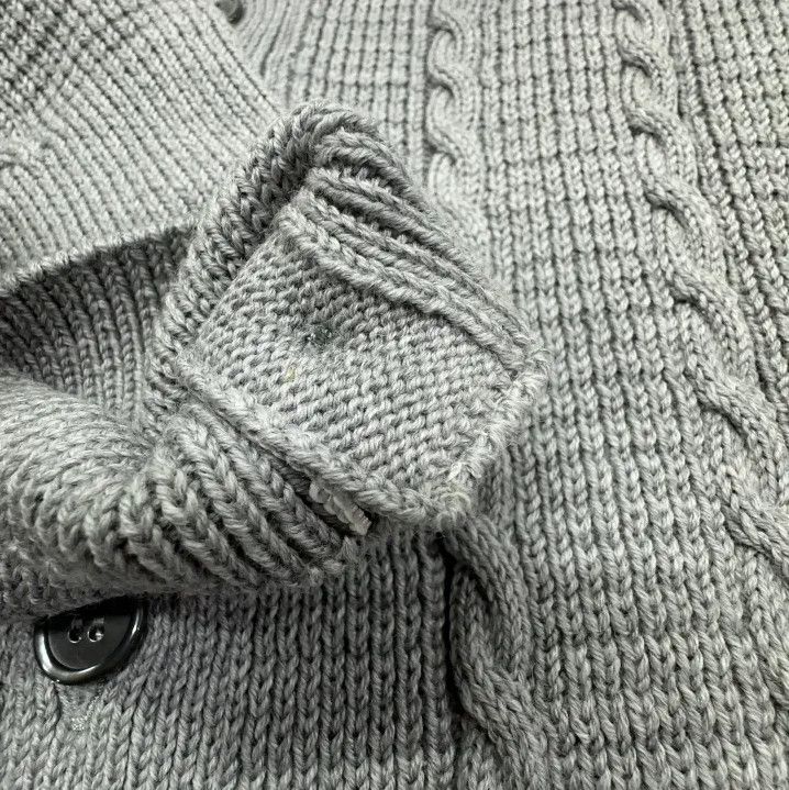 Thom Browne Thom Browne Gray V-Neck Button-Up Sweater Size US S / EU 44-46 / 1 - 8 Thumbnail