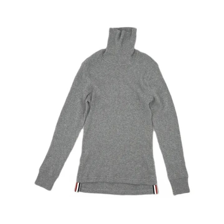 Thom Browne Thom Browne Gray Cashmere Turtleneck Sweater Size US S / EU 44-46 / 1 - 2 Thumbnail