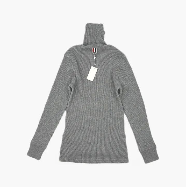 Thom Browne Thom Browne Gray Cashmere Turtleneck Sweater Size US S / EU 44-46 / 1 - 3 Thumbnail