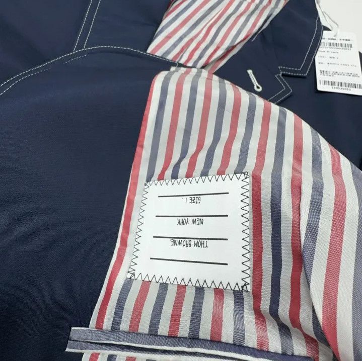 Thom Browne Thom Browne Men's Navy Suit Jacket Size US S / EU 44-46 / 1 - 6 Thumbnail