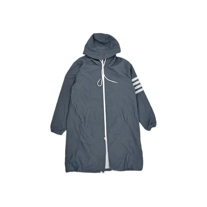 Thom Browne Thom Browne Gray Long Hooded Jacket Size US S / EU 44-46 / 1 - 2 Thumbnail