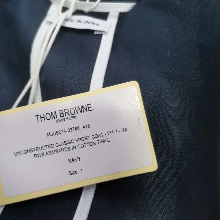 Thom Browne Thom Browne Navy Stripe Blazer for Men Size US S / EU 44-46 / 1 - 3 Thumbnail